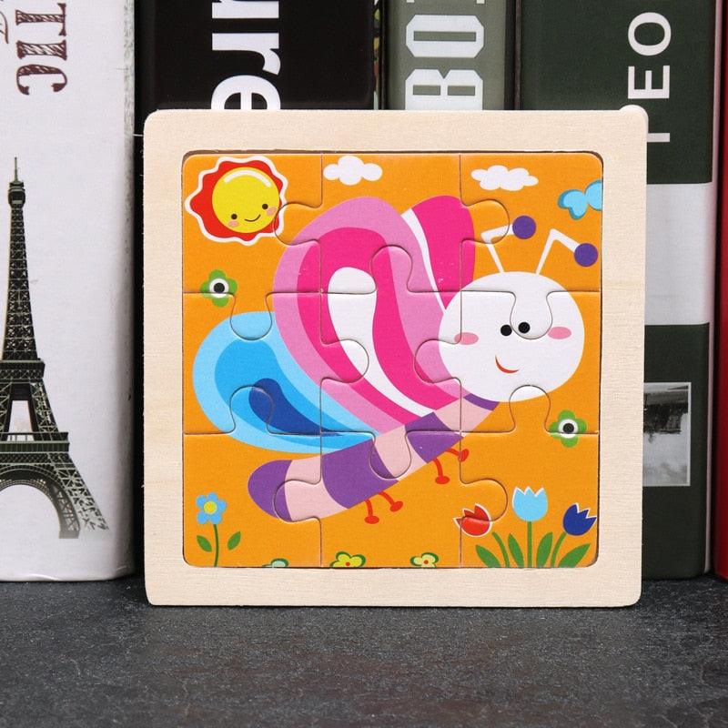 Rynx | Animal Adventure Wooden Tangram Puzzle Set - Creative Learning Toy for Children