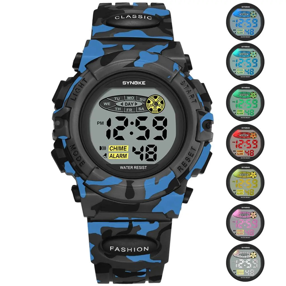 Rynx | Waterproof Digital Kids Watch Sky Blue