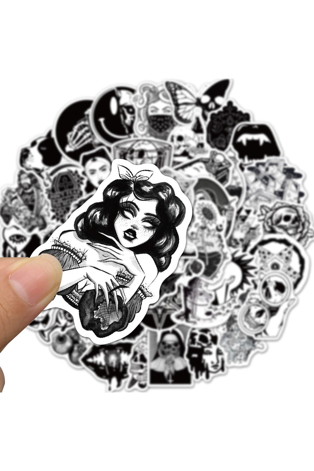 Rynx | Black and white scrapbook stickers