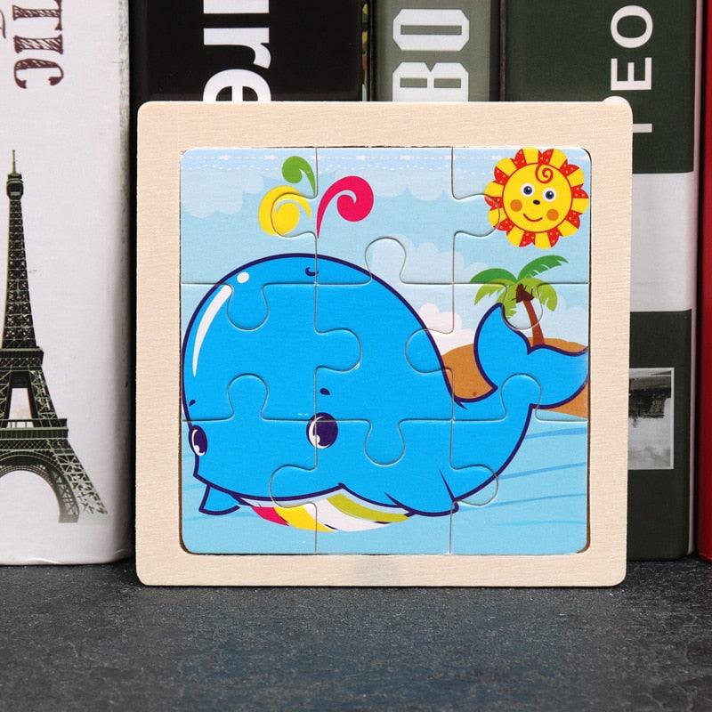 Rynx | Animal Adventure Wooden Tangram Puzzle Set - Creative Learning Toy for Children