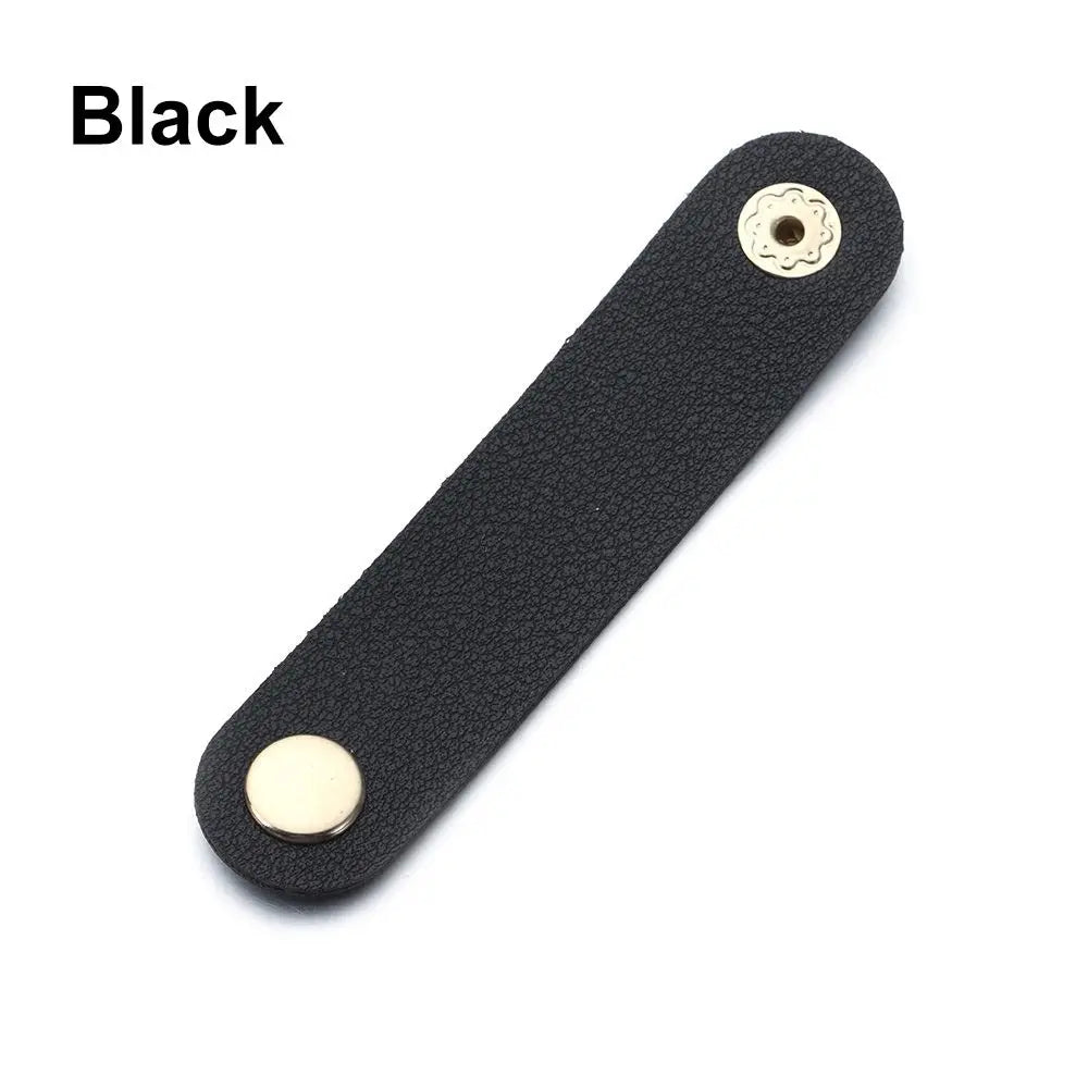 Rynx | Leather Charger Protector Desktop Storage Clips – Cable Winder Tie – Cable Management Cord Organizer – Earphone Accessories