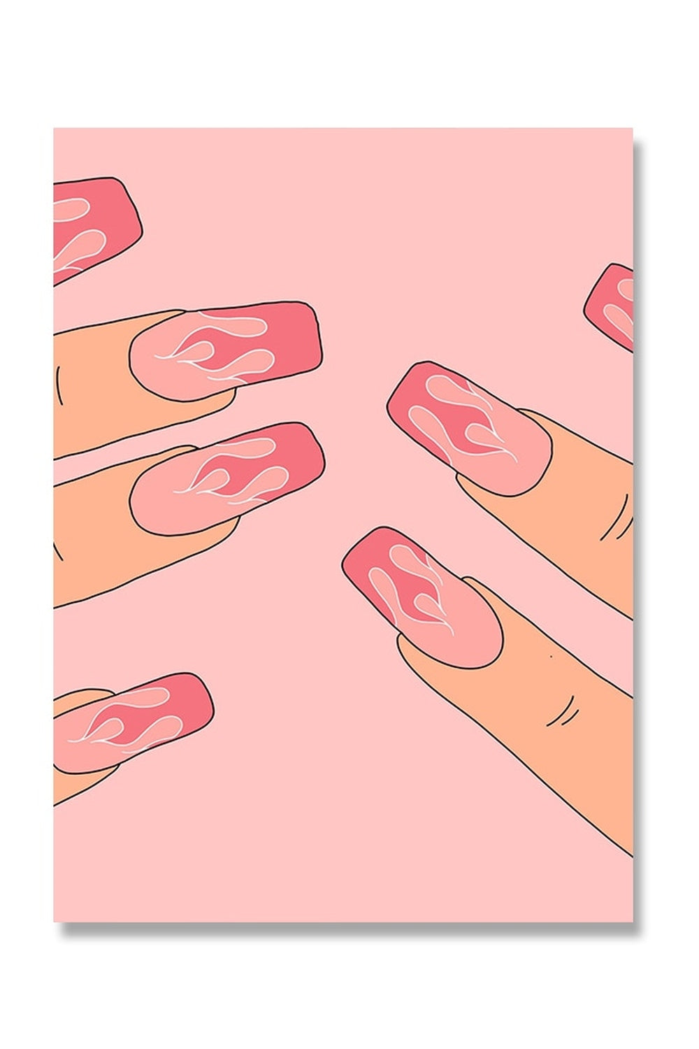 Rynx | Pink Abstract Canvas Poster