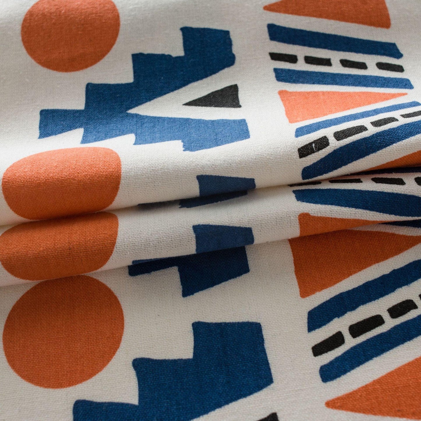 RYNX | Geometric Cotton Linen Curtains