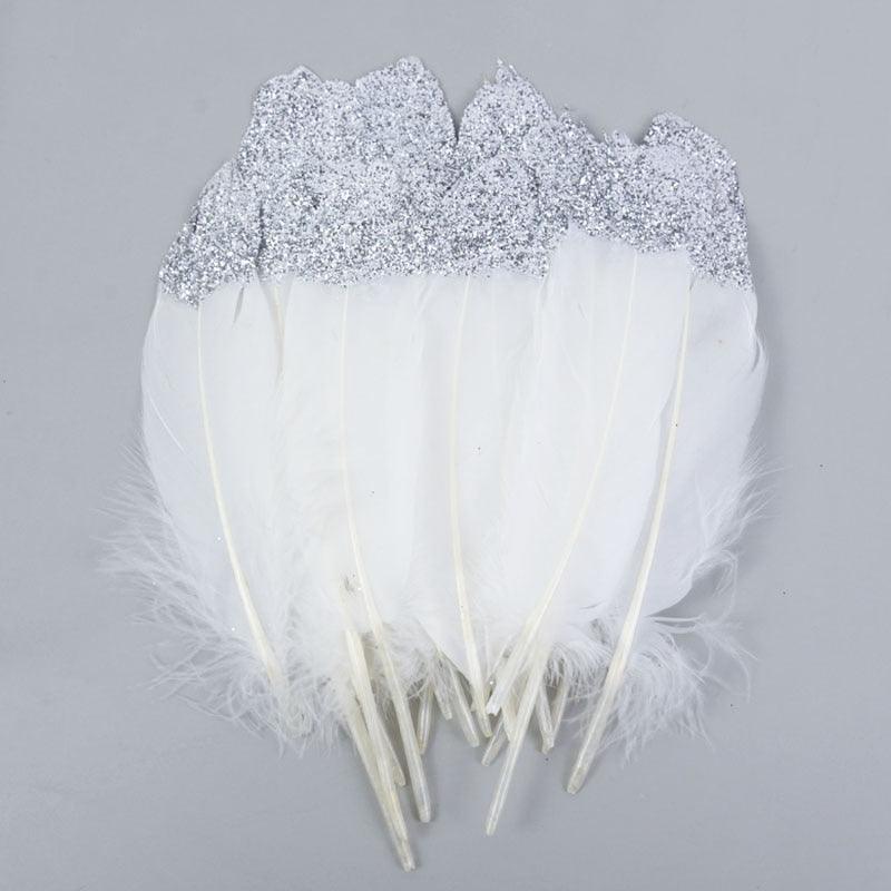Rynx | Glamorous Gold Tipped Feather Craft Set for Elegant Event Enhancements