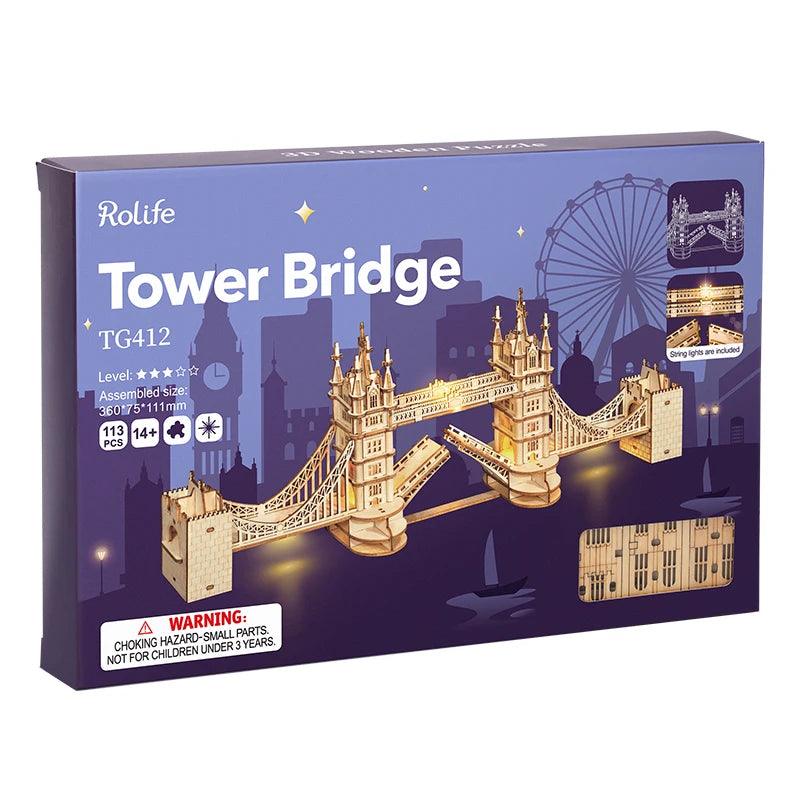 Rynx | 3D Architectural Wooden Puzzle Set: Build Big Ben, Tower Bridge & Five-Story Pagoda