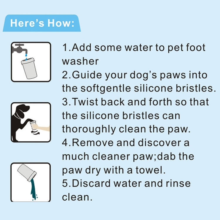 Pet Antiseptic Products Silicone Wash Feet Cleaning Cup Size: L(Green)