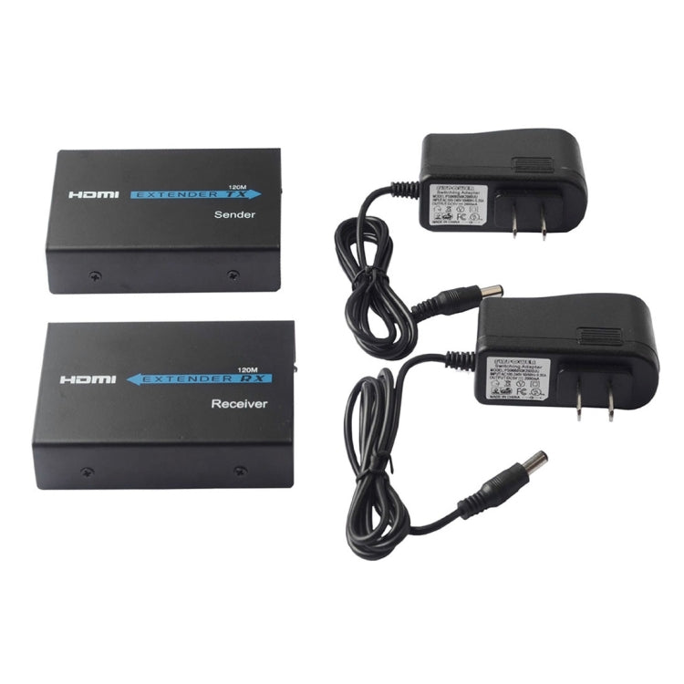 Rynx | HDMI Extender (Receiver & Transmitter) over a single UTP CAT5e/6 cable, transmission distance: 120m (Black)