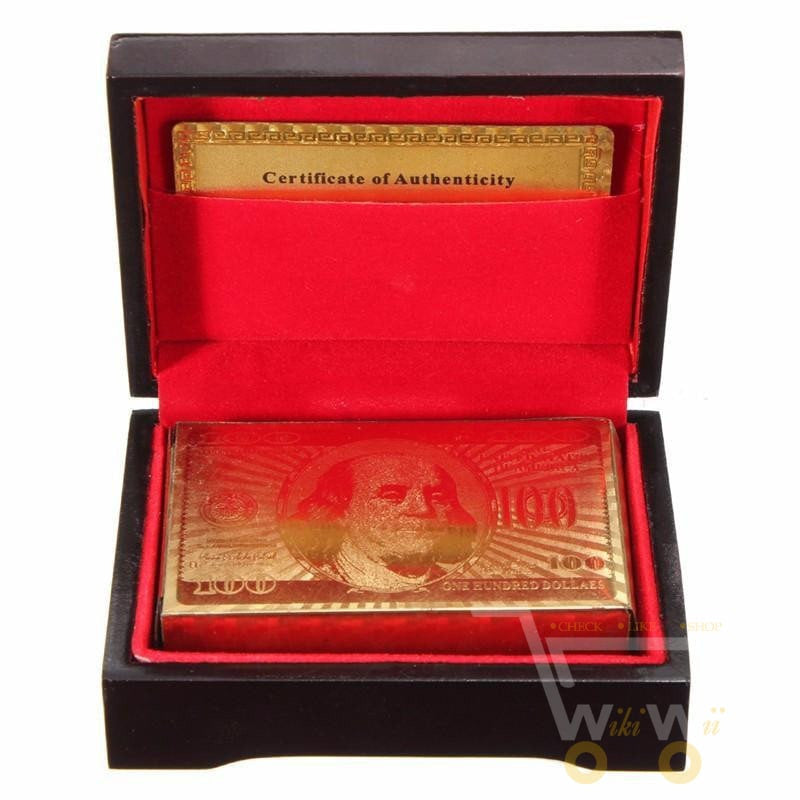 RYNX | 24K Gold-Plated Playing Card With Wooden Box