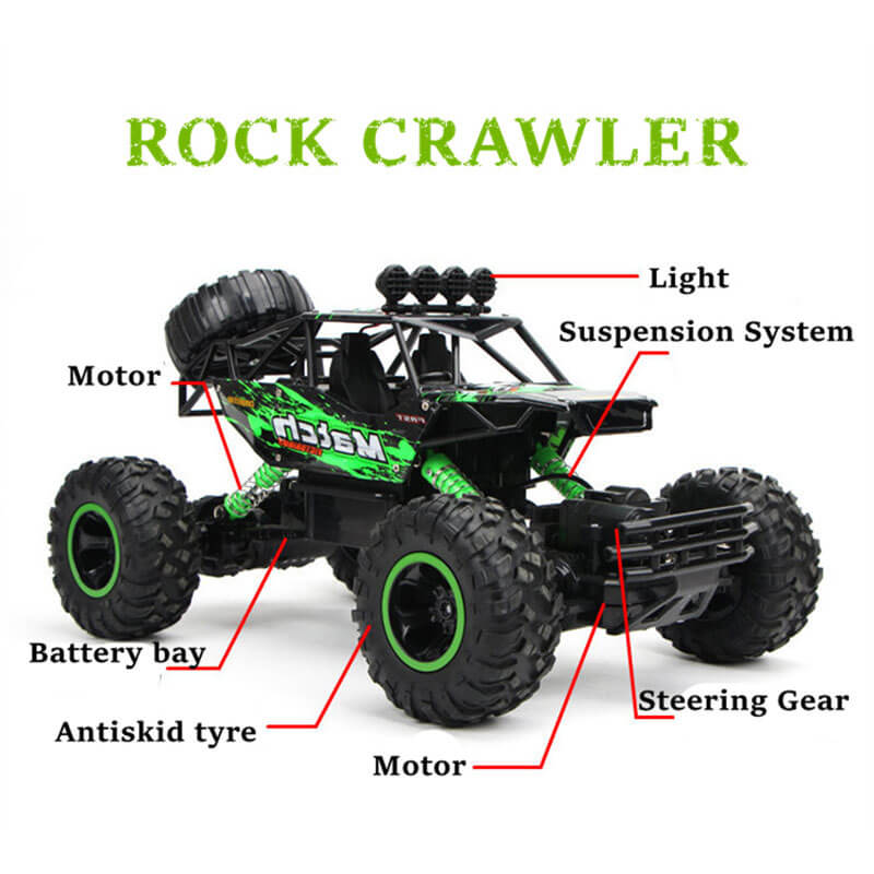 RYNX | Remote-Controlled Car, 4X4, Monster Truck, Rock Crawler, 2.4 G, Off-Road Climbing Car