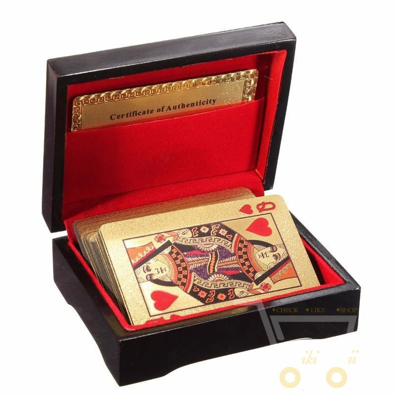 RYNX | 24K Gold-Plated Playing Card With Wooden Box