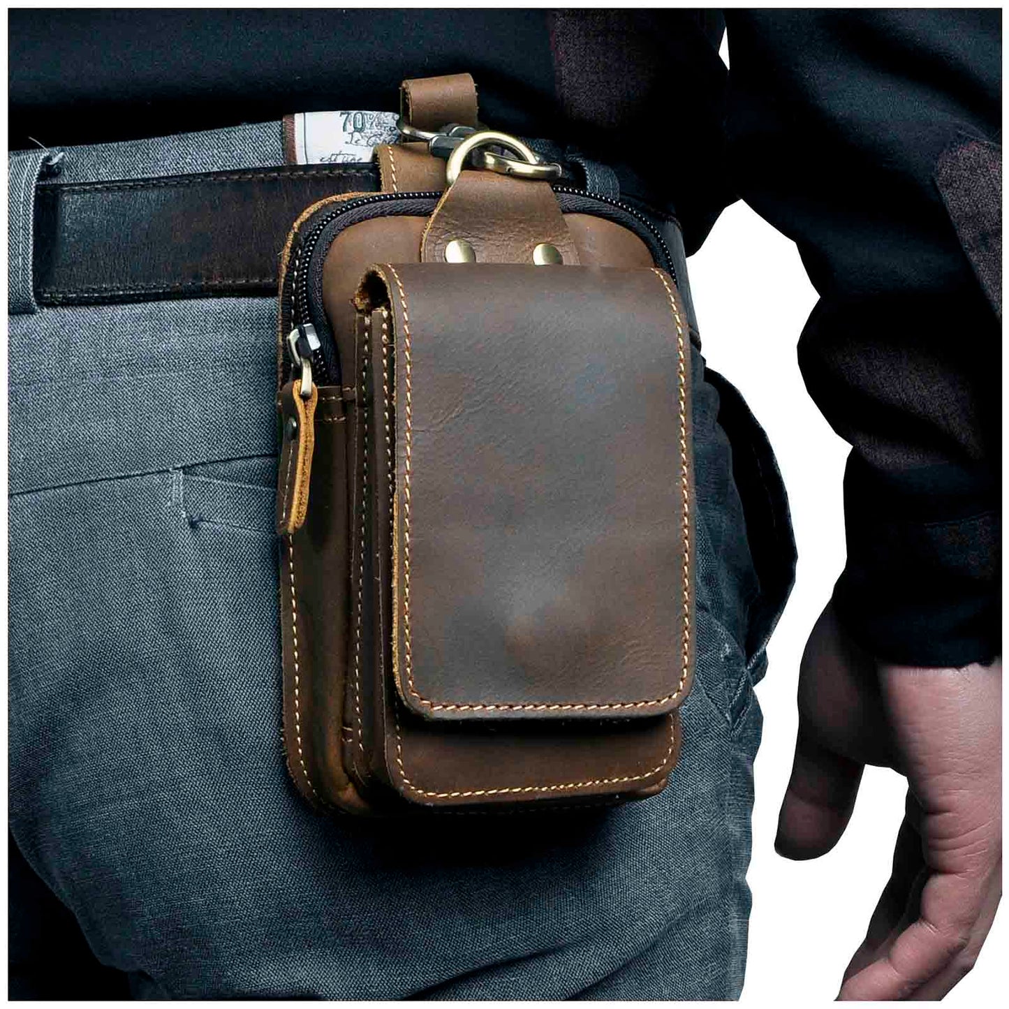 RYNX | Luxury Leather Hip Bag for Men