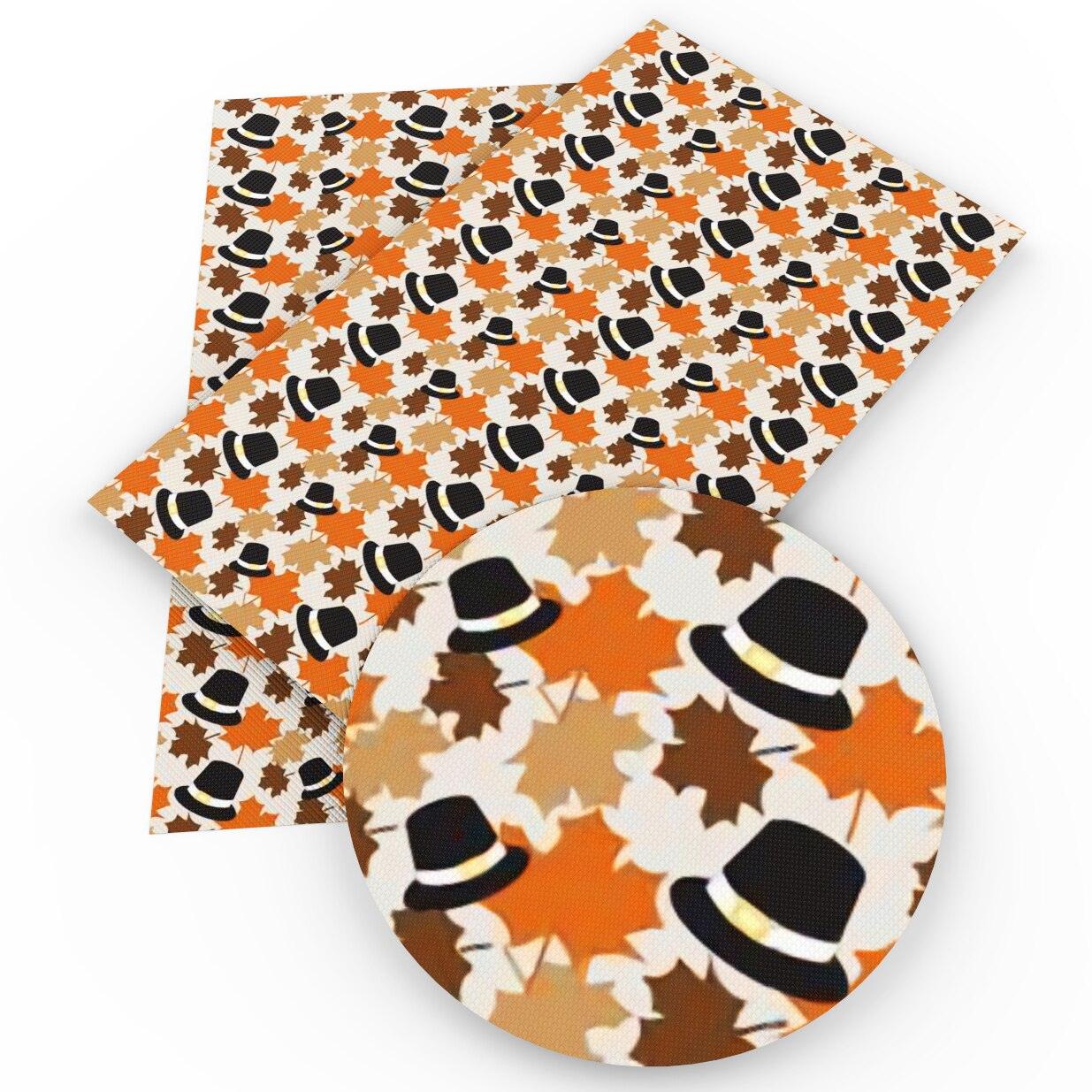 Rynx | Autumn-inspired Leaf Pattern Faux Leather Craft Fabric for DIY and Upholstery