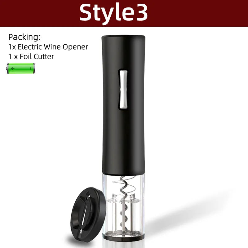 Rynx | Electric Wine Opener - Automatic Corkscrew with Stand Holder, Foil Cutter, and Beer Bottle Opener - Kitchen and Bar Can Opener