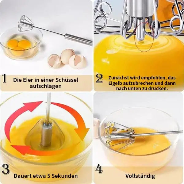 Rynx | Semi-automatic stainless steel whisk – Fast, robust & without electricity