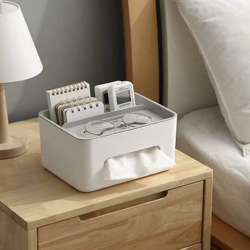 Rynx | Durable Multifunctional Tissue Box with Storage Compartments