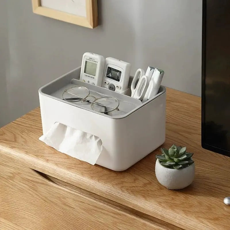 Rynx | Durable Multifunctional Tissue Box with Storage Compartments