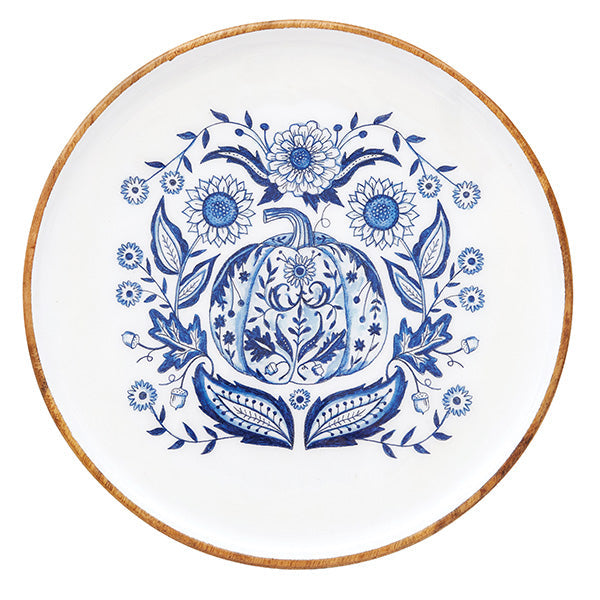 Rynx | Pumpkin Serving Tray | Blue Harvest