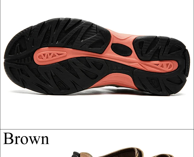 Rynx | Summer Men's Outdoor Sandals Beach Shoes Genuine Leather Trekking Hiking