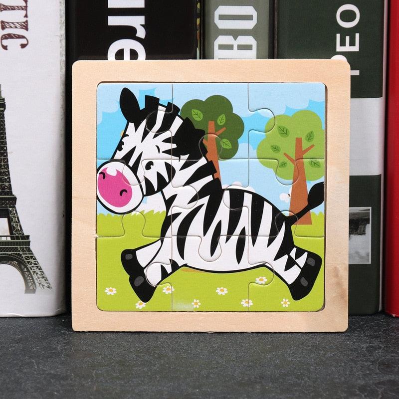 Rynx | Animal Adventure Wooden Tangram Puzzle Set - Creative Learning Toy for Children