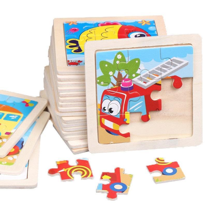 Rynx | Animal Adventure Wooden Tangram Puzzle Set - Creative Learning Toy for Children