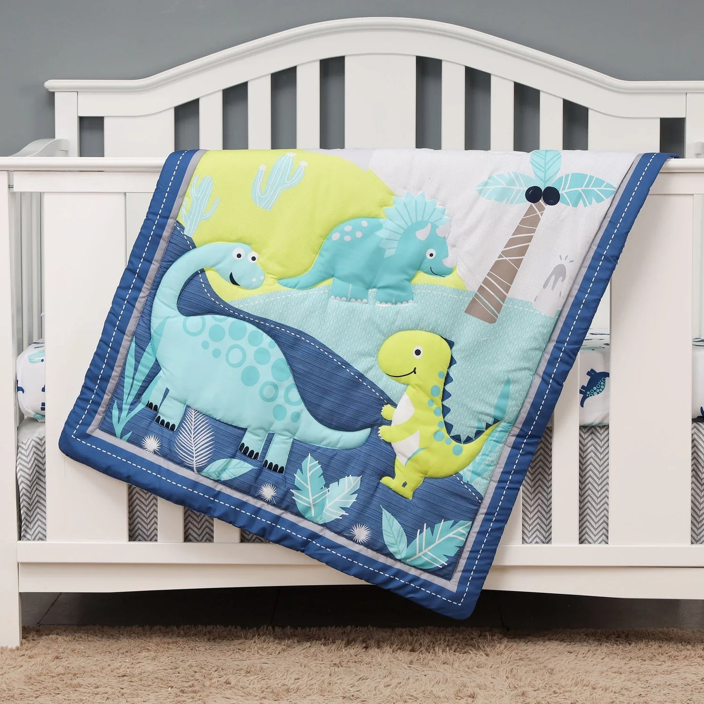 Rynx | Jungle Design Baby Bedding Set for Boys - Blanket, Crib Sheet