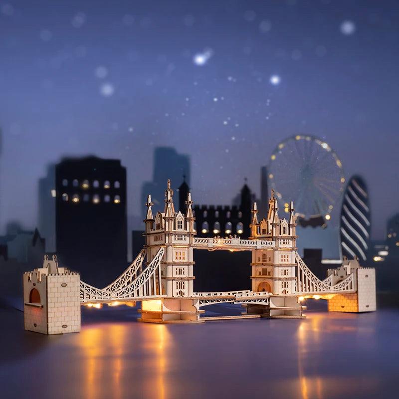 Rynx | 3D Architectural Wooden Puzzle Set: Build Big Ben, Tower Bridge & Five-Story Pagoda