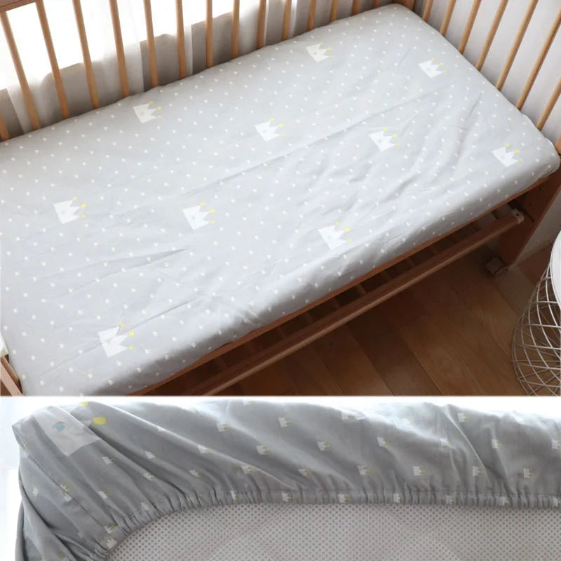 Rynx | Cotton Baby Bed Fitted Sheet Soft Mattress Cover