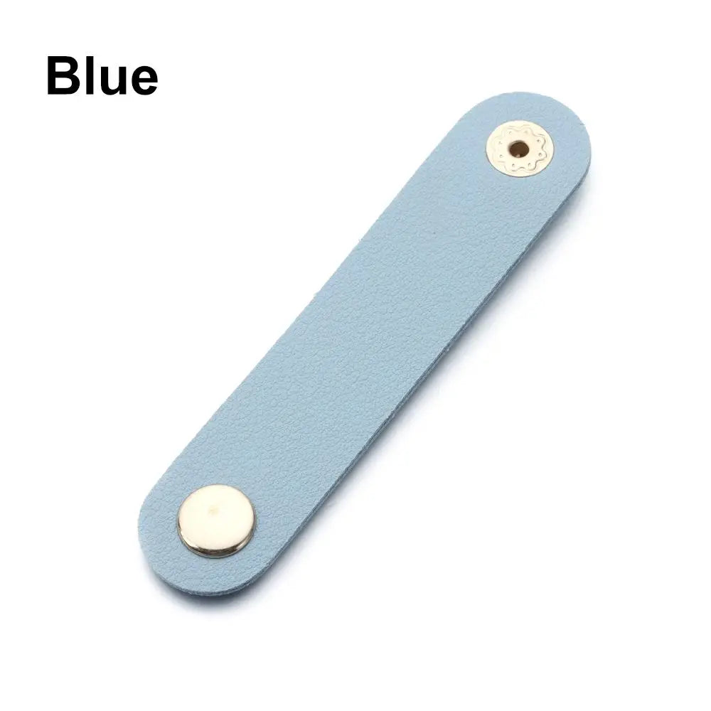 Rynx | Leather Charger Protector Desktop Storage Clips – Cable Winder Tie – Cable Management Cord Organizer – Earphone Accessories