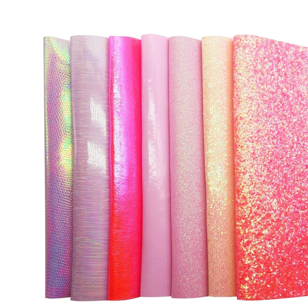 Rynx | Sparkling Pink Faux Leather Crafting Sheets - Elevate your DIY projects
