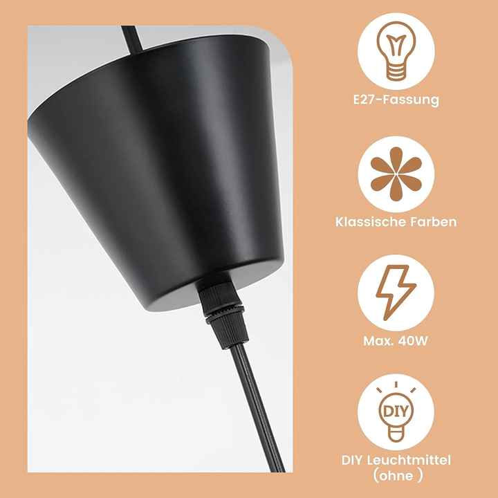 Rynx | EdisonGlow Vintage Ceiling Lamp | Industrial Retro Design | E27 Socket | Stylish Interior Lighting