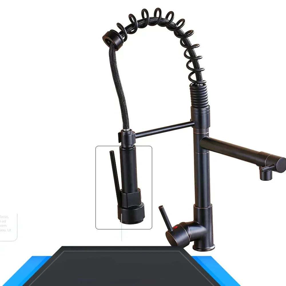 RYNX | Streamflex – Kitchen Faucet With Pull-Out Spout And Dual Output ORB GB