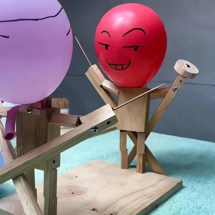Rynx | Wooden Balloon Battle Game with 100 Balloons – Active Play Fun for Kids