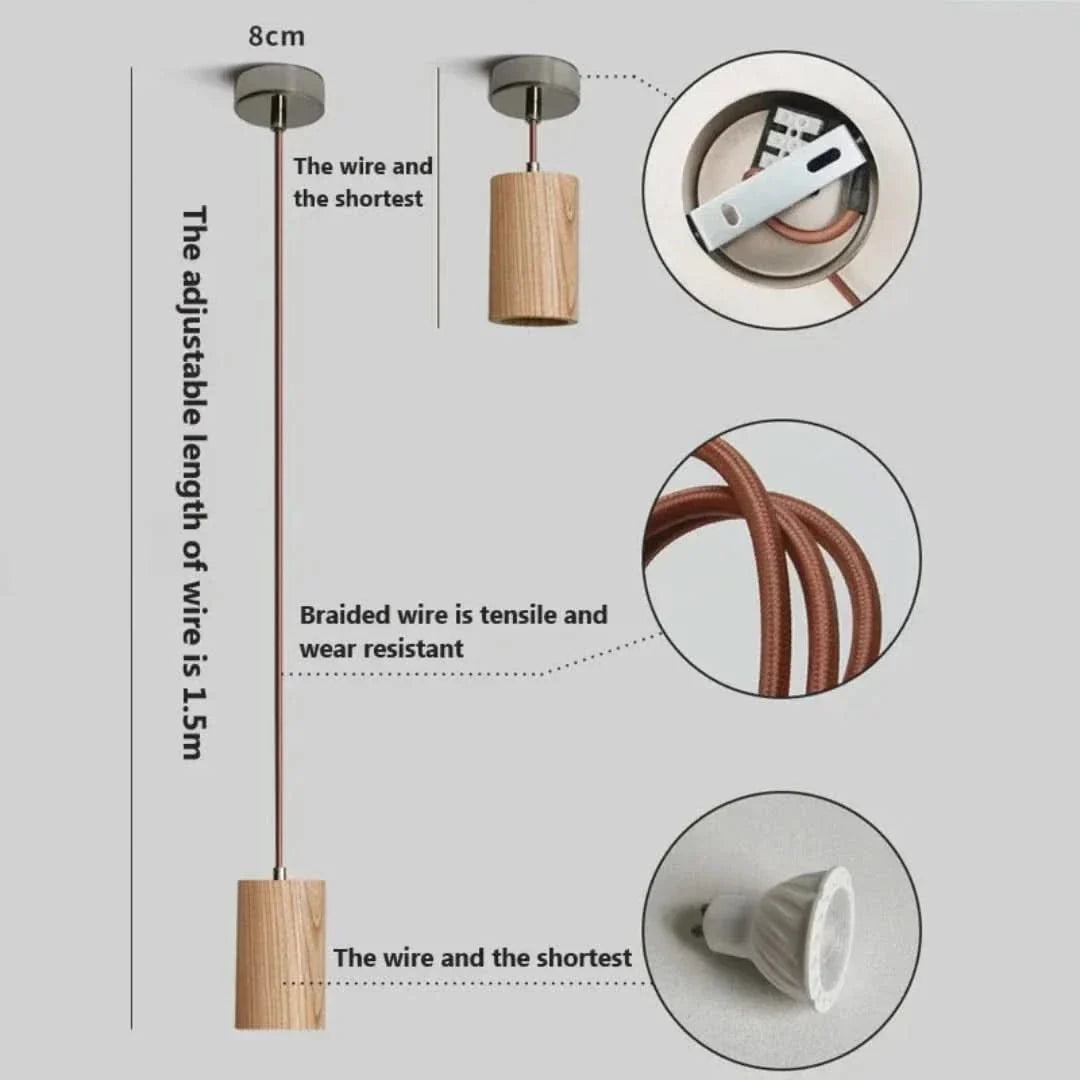 Rynx | Timberessence - Scandinavian Wood Pendant Lamp