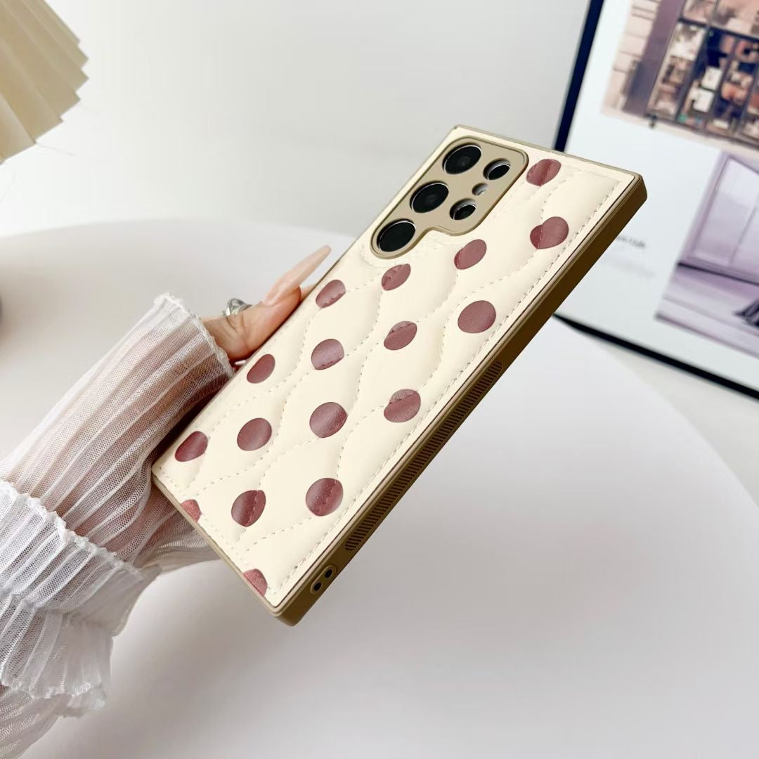 Rynx | Polka Dots Leather Case for Samsung with Belt Loop