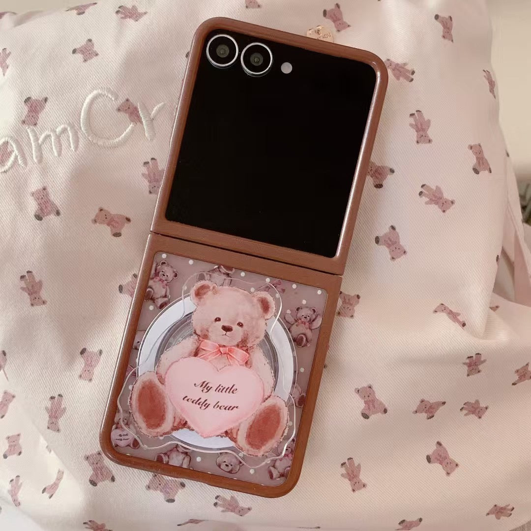 Rynx | My little teddy bear! Designer Magsafe case for Samsung Galaxy Z Flip with Magsafe holder and charm