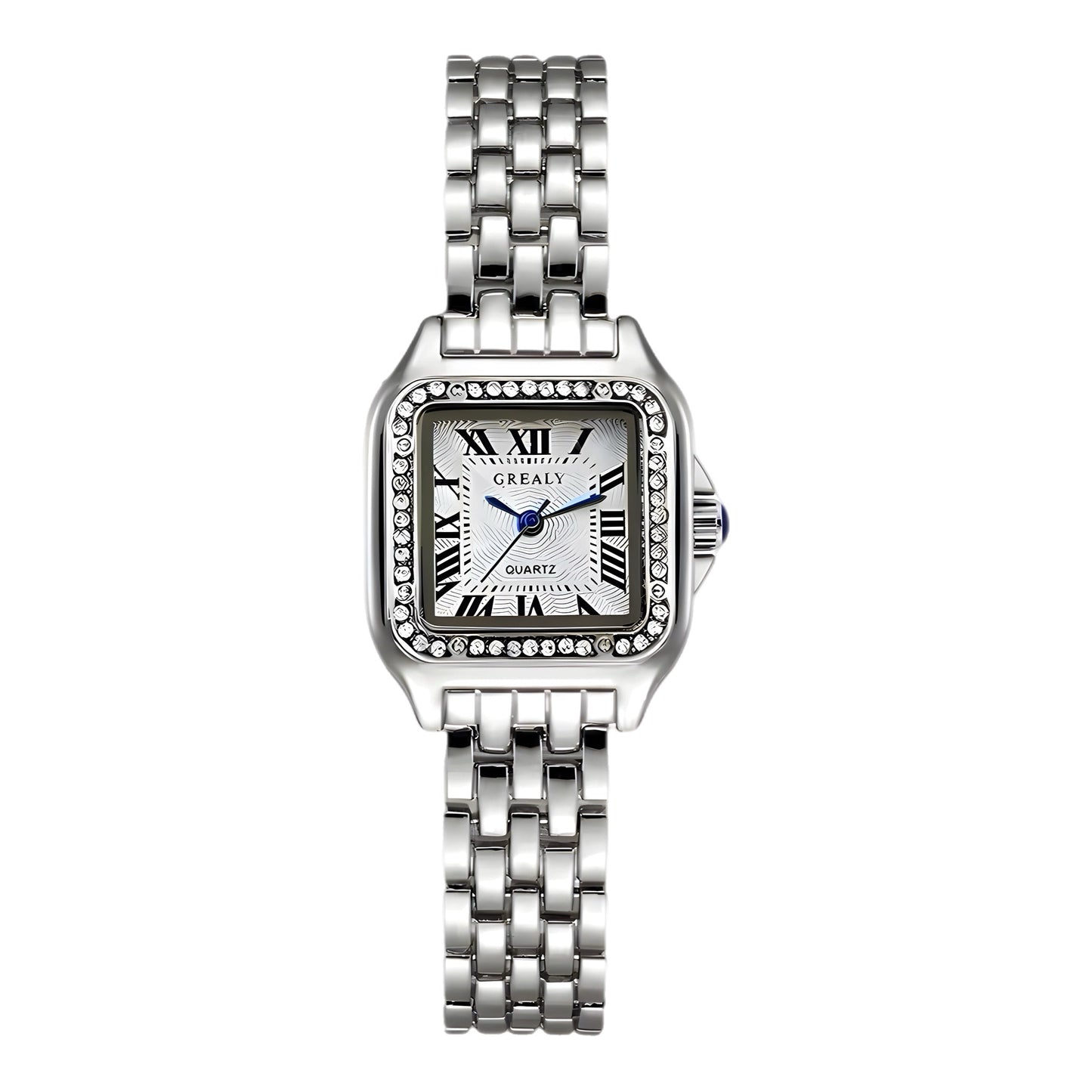 RYNX | High-Quality Vintage Watch Silver-Diamonds