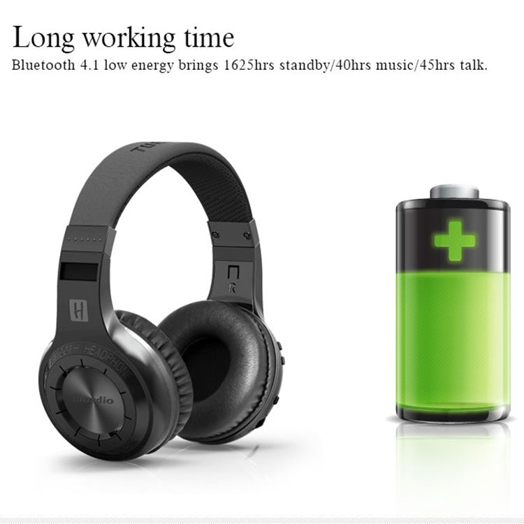 RYNX | Bluedio H+ Turbine Wireless Bluetooth 4.1 Stereo Headphones Headset with Mic & Micro SD Card Slot & FM Radio, For iPhone, Samsung, Huawei, Xiaomi, HTC and Other Smartphones, All Audio Devices(Black)