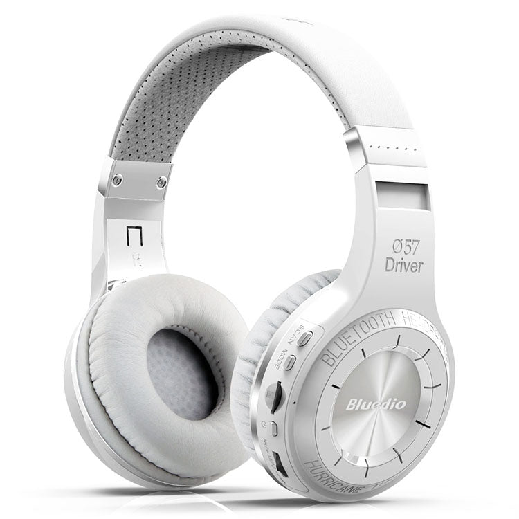 RYNX | Bluedio H+ Turbine Wireless Bluetooth 4.1 Stereo Headphones Headset with Mic & Micro SD Card Slot & FM Radio, For iPhone, Samsung, Huawei, Xiaomi, HTC and Other Smartphones, All Audio Devices(White)