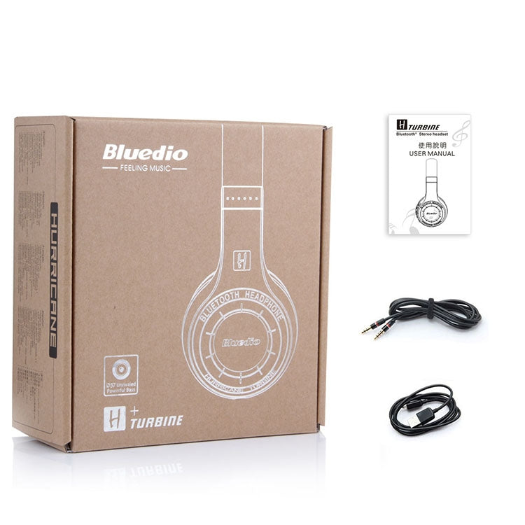RYNX | Bluedio H+ Turbine Wireless Bluetooth 4.1 Stereo Headphones Headset with Mic & Micro SD Card Slot & FM Radio, For iPhone, Samsung, Huawei, Xiaomi, HTC and Other Smartphones, All Audio Devices(White)