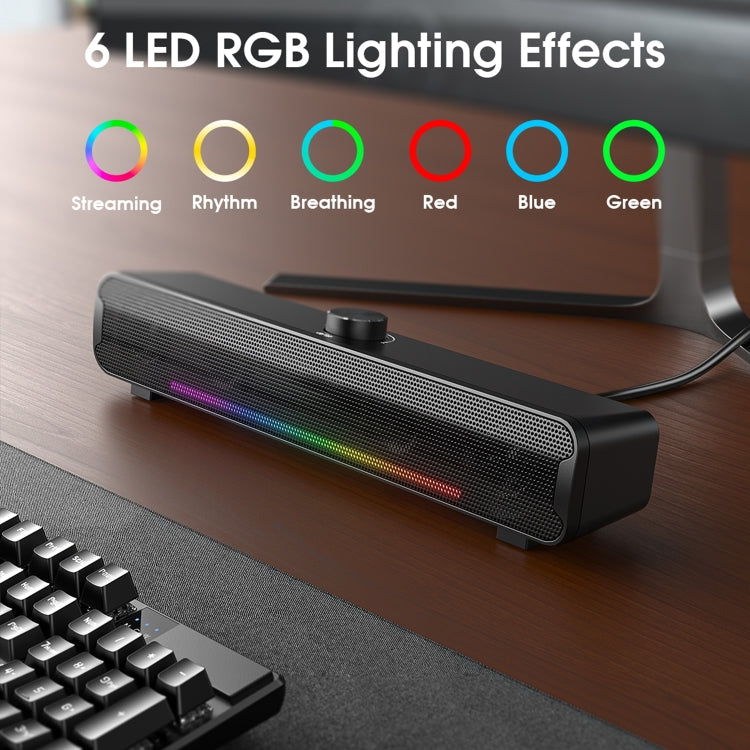Rynx | L16 Portable RGB Light HiFi USB Bluetooth Wireless Speaker (Black)