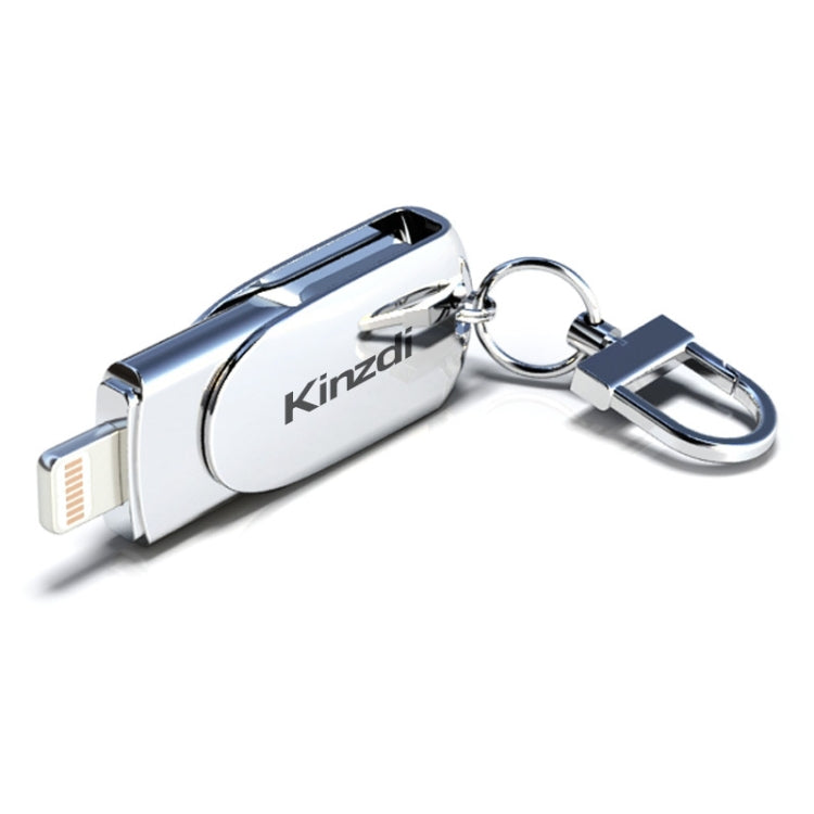 Rynx | Kinzdi 32GB USB + 8 Pin Interface Metal Twister Flash U Disk (Silver)