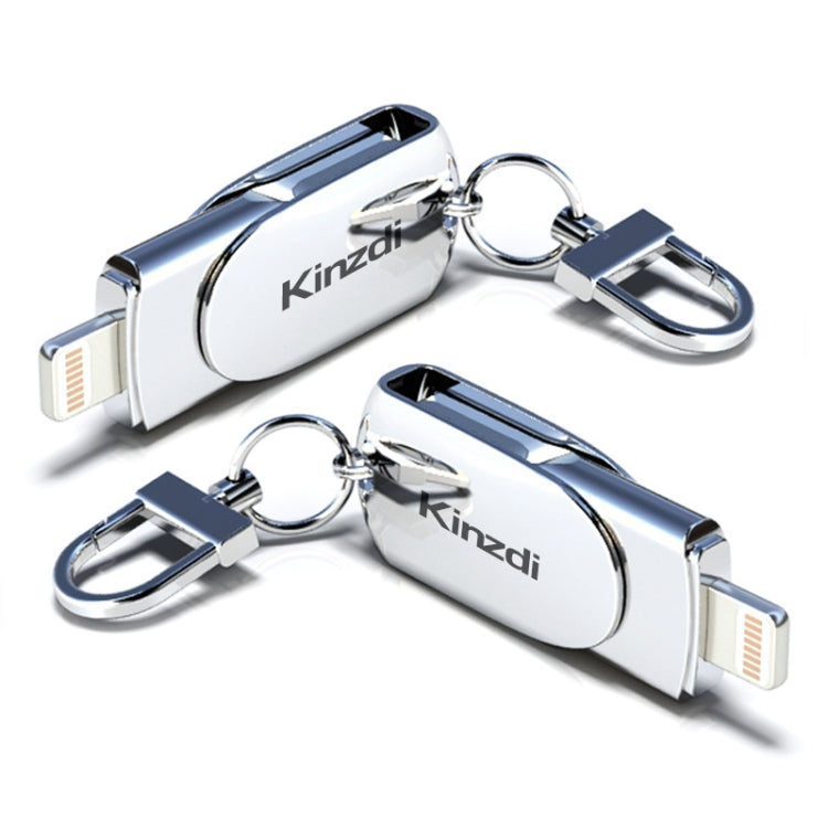 Rynx | Kinzdi 32GB USB + 8 Pin Interface Metal Twister Flash U Disk (Silver)