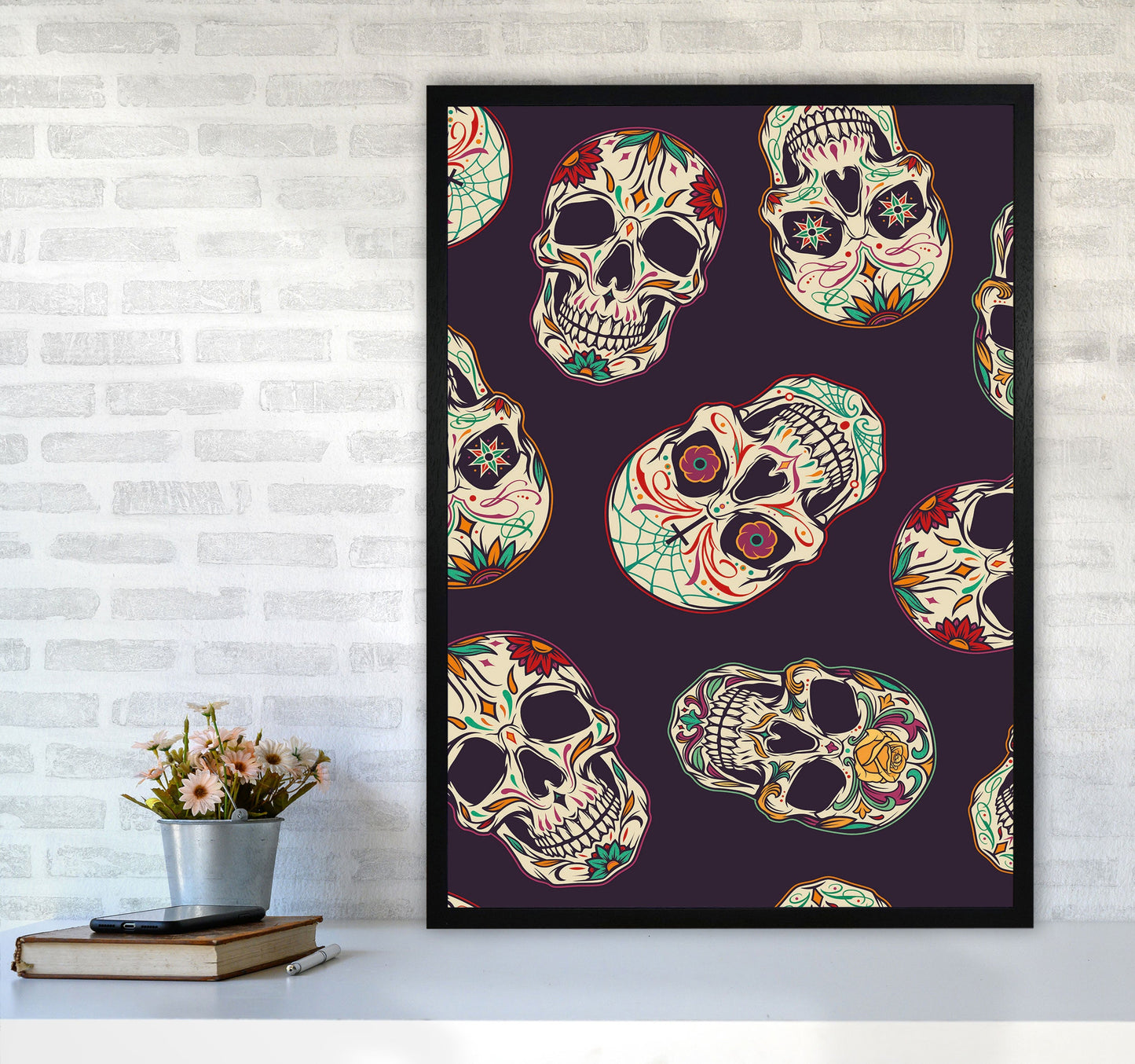 Rynx | Day Of The Dead Skull Art Print by Jason Stanley
