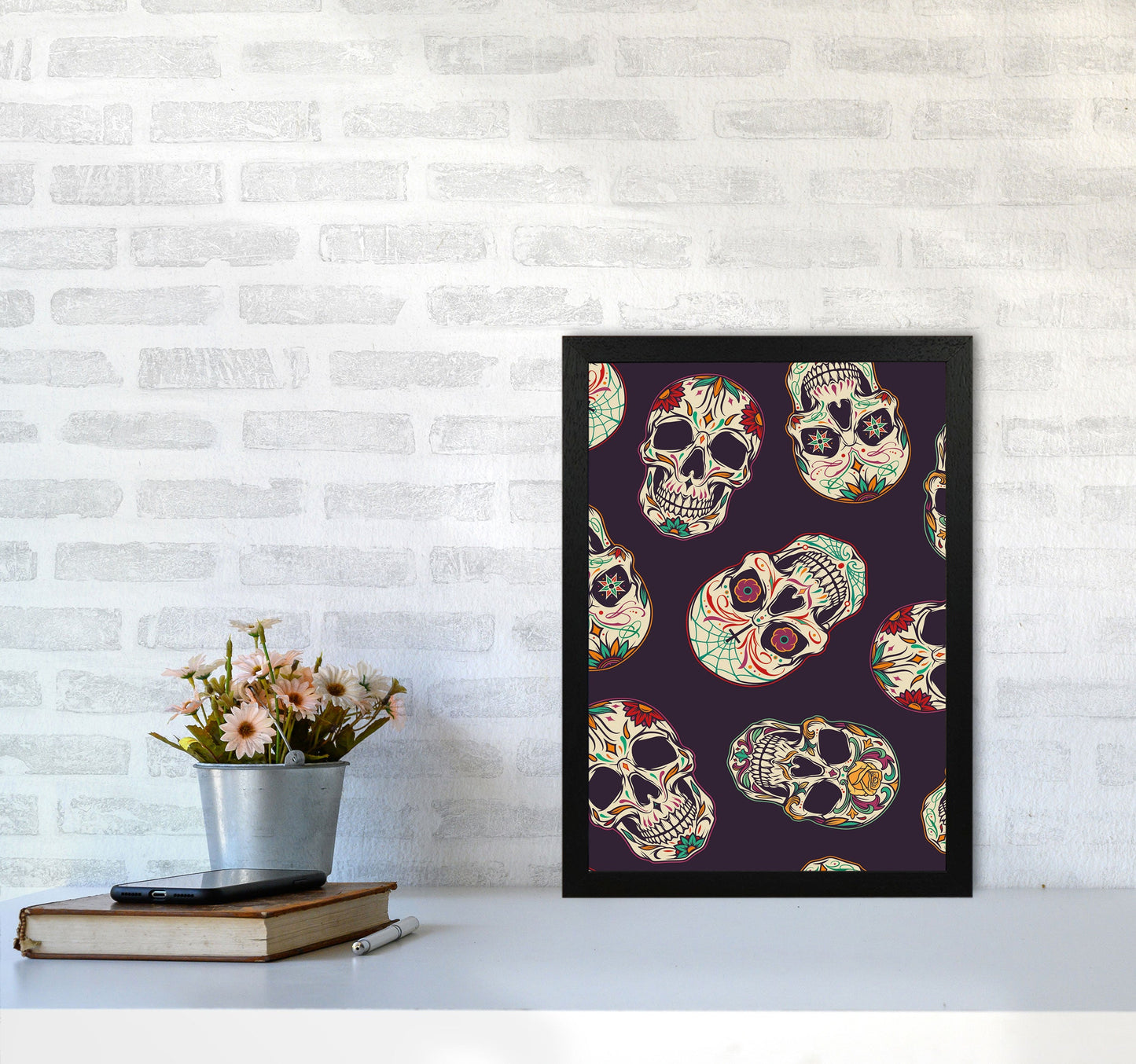Rynx | Day Of The Dead Skull Art Print by Jason Stanley