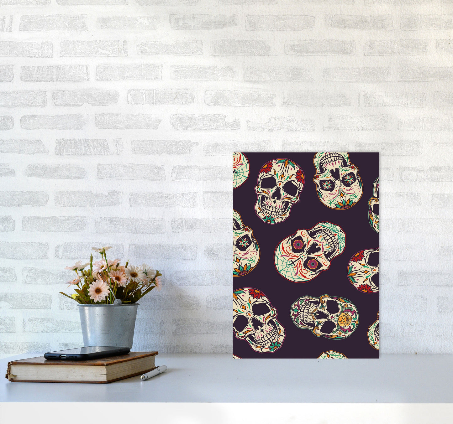Rynx | Day Of The Dead Skull Art Print by Jason Stanley