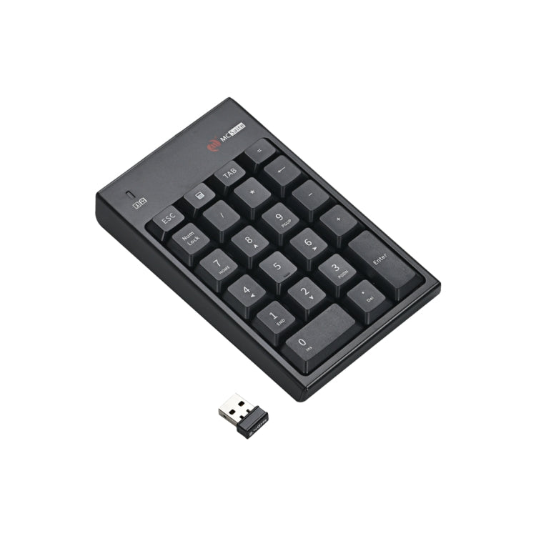 Rynx | MC Cable MC-61CB 2.4GHz Wireless Mouse + 22-Key Numeric Keypad Keyboard with USB Receiver Set for Computer PC Laptop (Black)