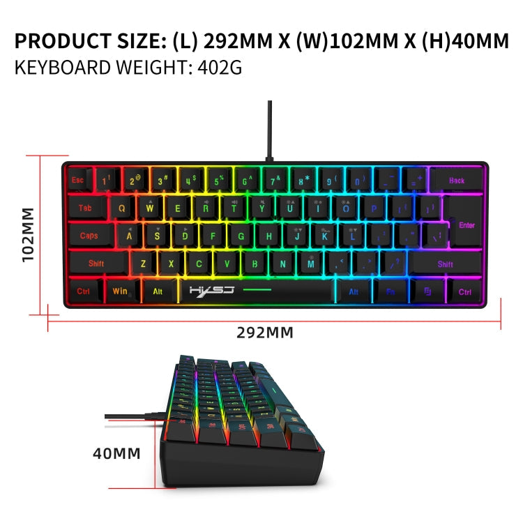 Rynx | HXSJ V700B+A867 Wired RGB Backlit Keyboard and Mouse Set