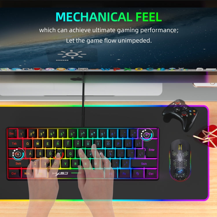 Rynx | HXSJ V700B+A867 Wired RGB Backlit Keyboard and Mouse Set