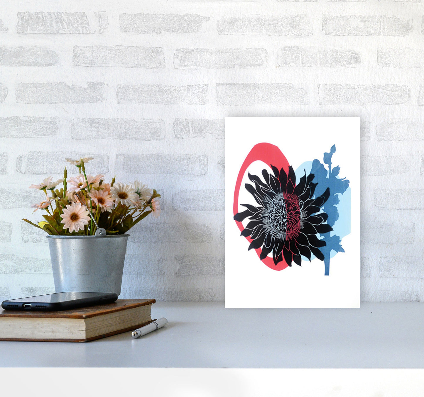 Rynx | Dahlia PLpostcard Art print by Kate Heiss