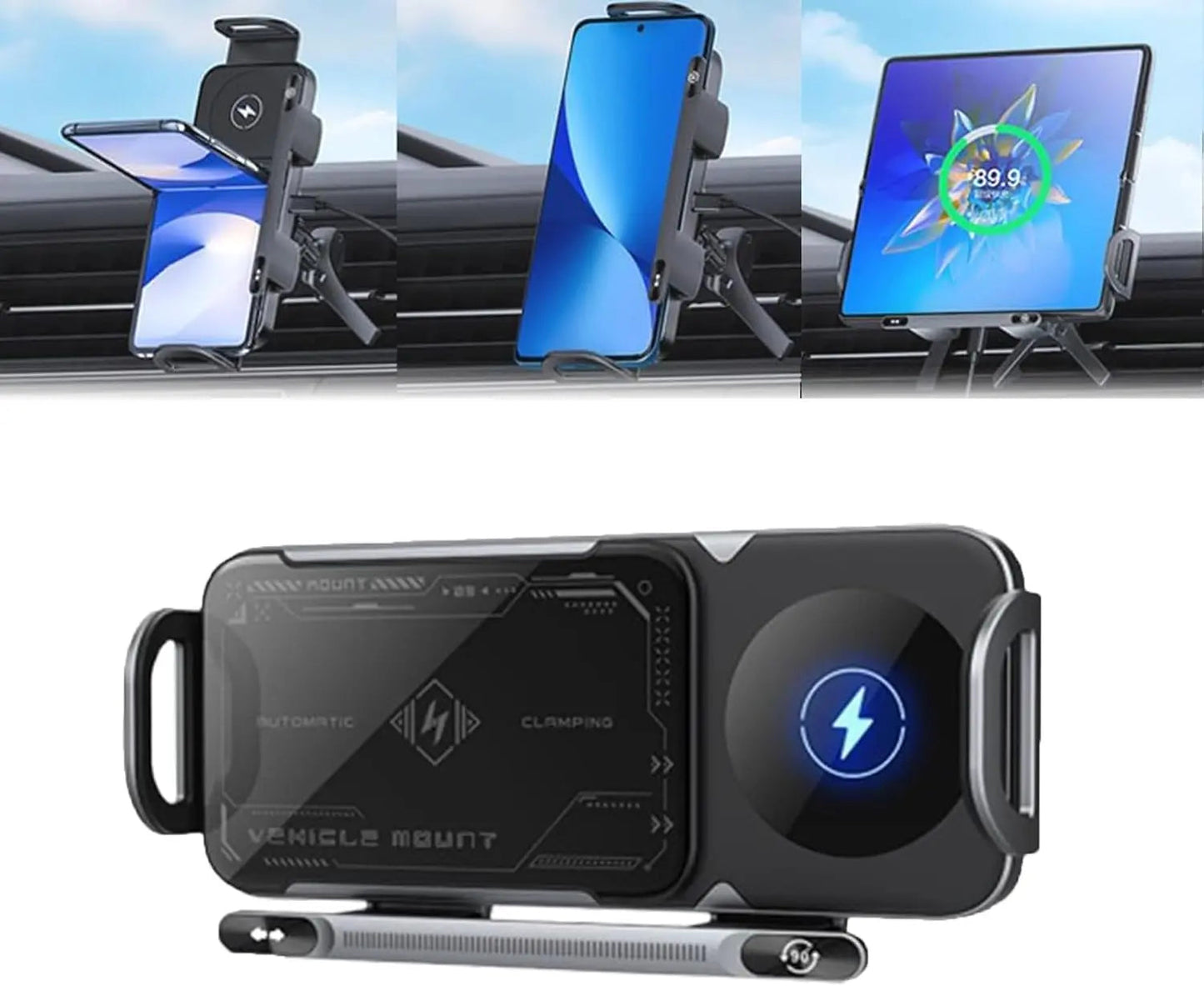 Rynx | Wireless Phone Holder for Car with Fast Charging